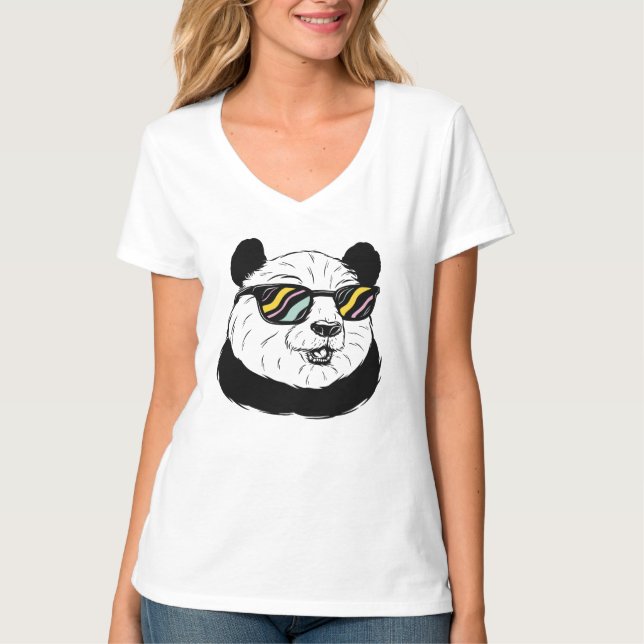 Camiseta Oso Panda con Gafas de Sol (Anverso)