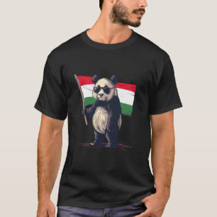 Camiseta Oso panda de la bandera de Hungría Raíces húngaras