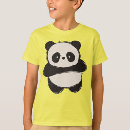 Camiseta Oso Panda Dibujado a Mano Adorable - Kawaii Encant