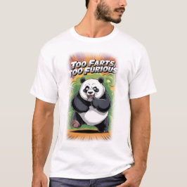 Camiseta Oso Panda Divirtiéndose Haciendo Pedos en un Verde