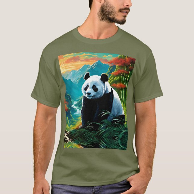 Camiseta Oso Panda en las nubes (Anverso)