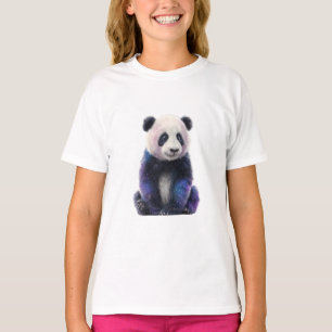 Camiseta Oso Panda Espacial Galáctico para Niños