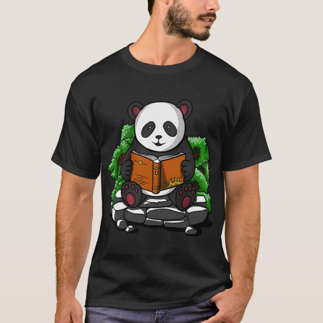 Camiseta Oso Panda Leyendo Libro (Anverso)