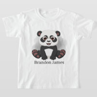 oso panda lindo unisex para niños agregar nombre