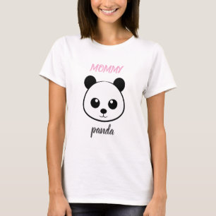 Camiseta Oso Panda Mamá Monograma Personalizado Personali