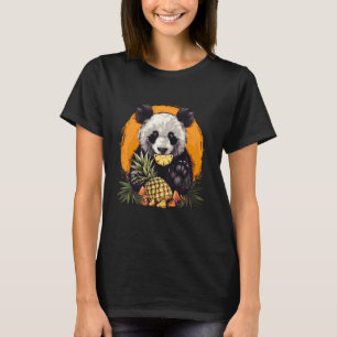 Camiseta Oso Panda Piña Dibujo Animado Frutas Piñas