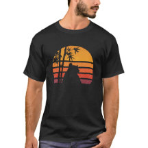 Oso Panda Silueta Atardecer Retro Vintage
