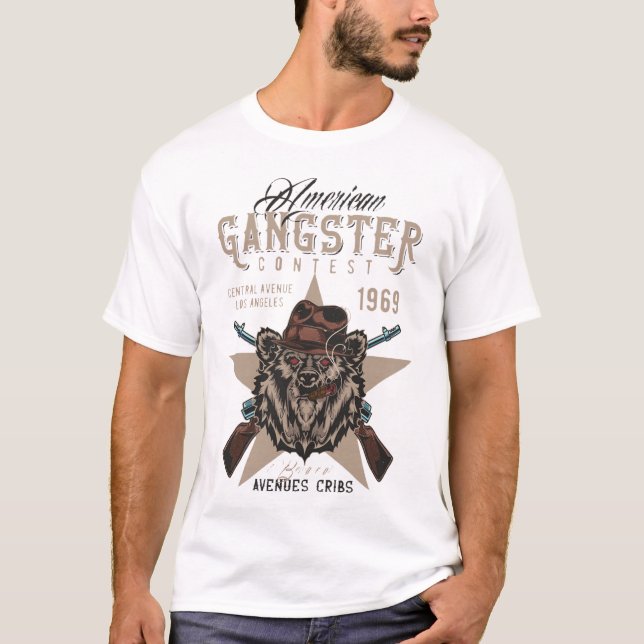 Camiseta oso pandillero 2 (Anverso)