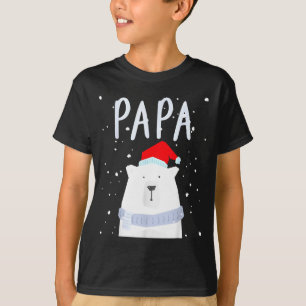 Camiseta Oso Papá Divertido Navidad Sombrero Santo Parejas