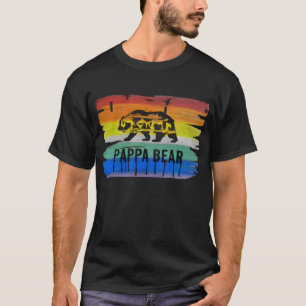 Camiseta Oso Pappa Orgulloso Gay Masculino y Esbelto