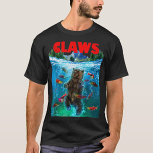 Camiseta Oso pardo atrapando salmón en Alaska