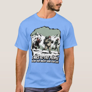 Camiseta Oso Pardo Divertido Caminando