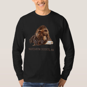 Camiseta Oso Pardo Grizzly Del Condado De Wahkiakum En Lava