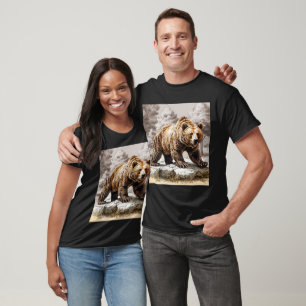 Camiseta Oso Pardo Majestuoso: Guardián del Bosque"