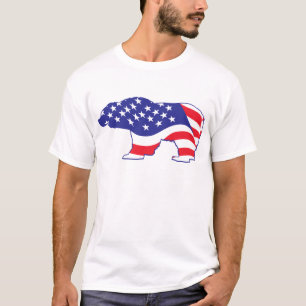 Camiseta Oso Pardo Patriótico