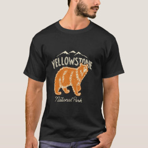 Camiseta Oso Pardo Vintage Souvenir Parque Nacional Yellows
