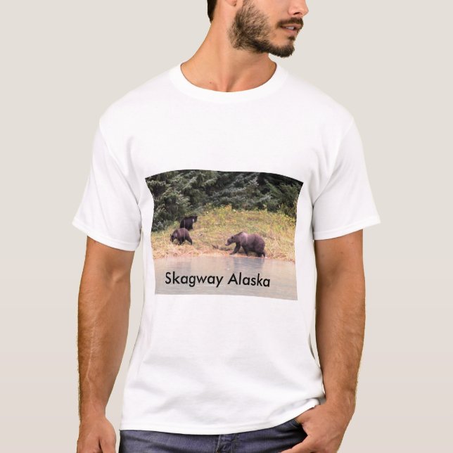Camiseta Oso pardo y 2 oseznos, fotografía (Anverso)