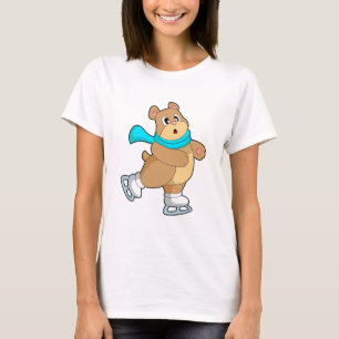 Camiseta Oso patinaje sobre hielo Patines de hielo