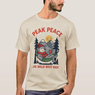 Camiseta Oso Peak Peace en hamaca Camping