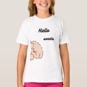 Camiseta Oso Peeking Lindo – Diseño Adorable de Teddy Kawai