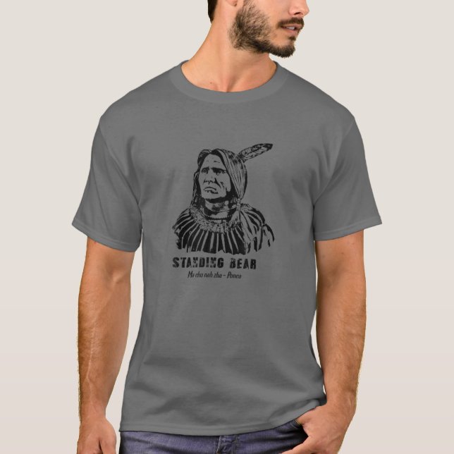 Camiseta Oso Permanente de la tribu Ponca Historia Nativa E (Anverso)