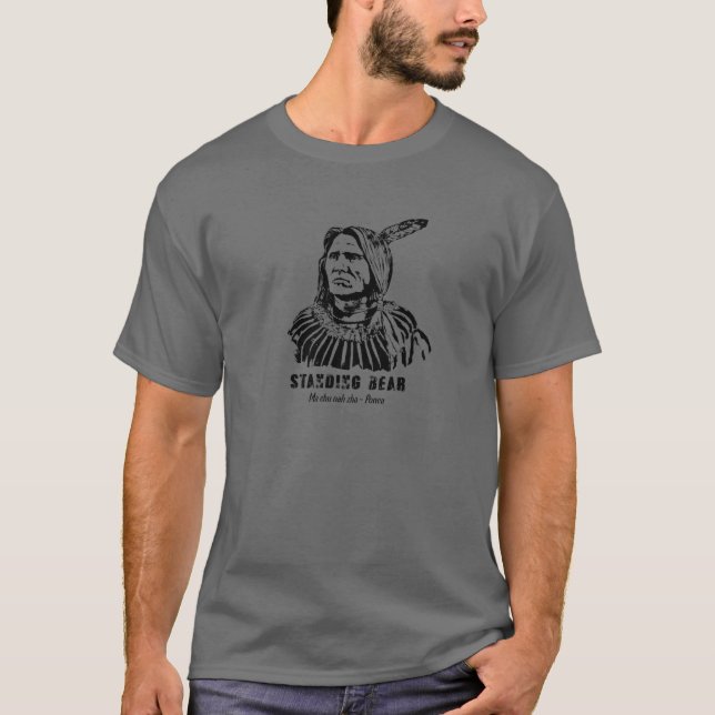Camiseta Oso Permanente de la tribu Ponca Historia Nativa E (Anverso)