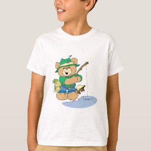 Camiseta Oso pescador feliz