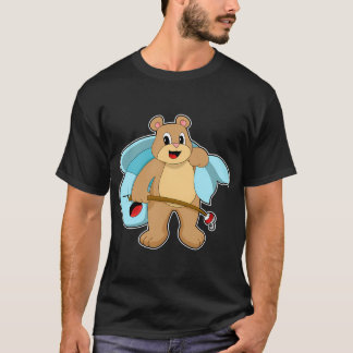 Camiseta Oso pescando con caña de pescar