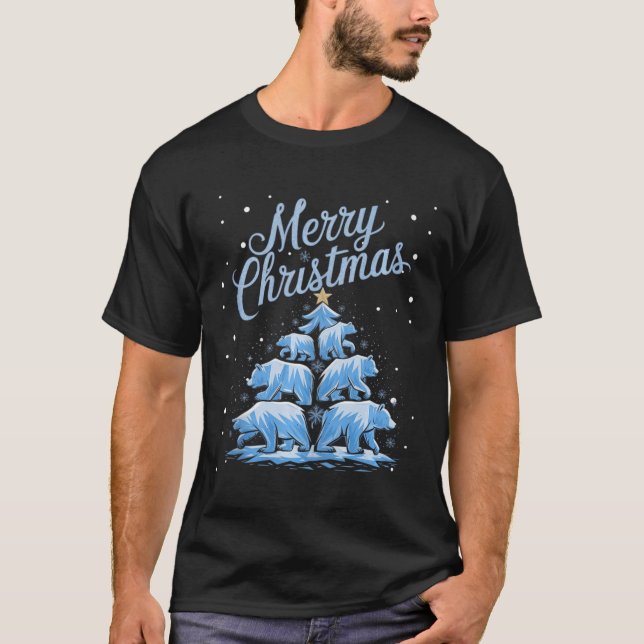 Camiseta Oso Polar Árbol De Navidad Con Árbol De Navidad Me (Anverso)