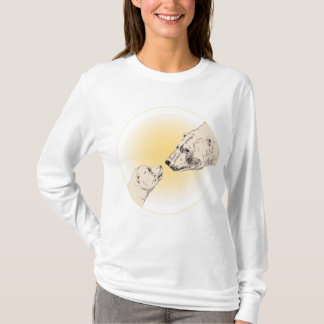 Camiseta Oso Polar Arte Hoodie Madre y Bear Hoodie
