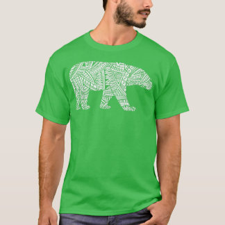 Camiseta Oso Polar Ártico Animal Aztec Maya Maorí P