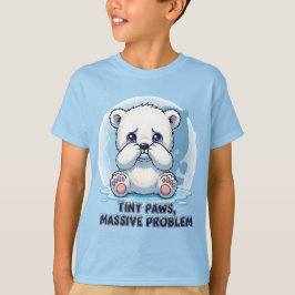 Camiseta Oso Polar Bebé Triste Adorable Patitas Pequeñas Pr