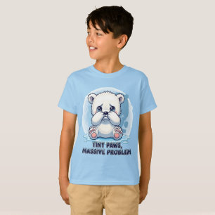 Camiseta Oso Polar Bebé Triste Adorable Patitas Pequeñas Pr