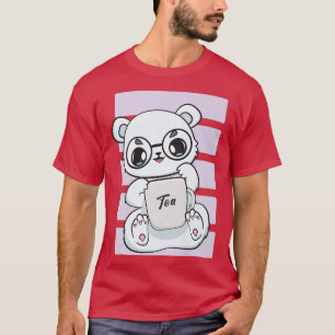 Camiseta Oso Polar Boba Cute Anime Kawaii Pearl Bubble Tea