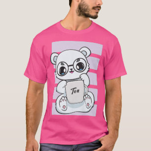 Camiseta Oso Polar Boba Cute Anime Kawaii Pearl Bubble Tea