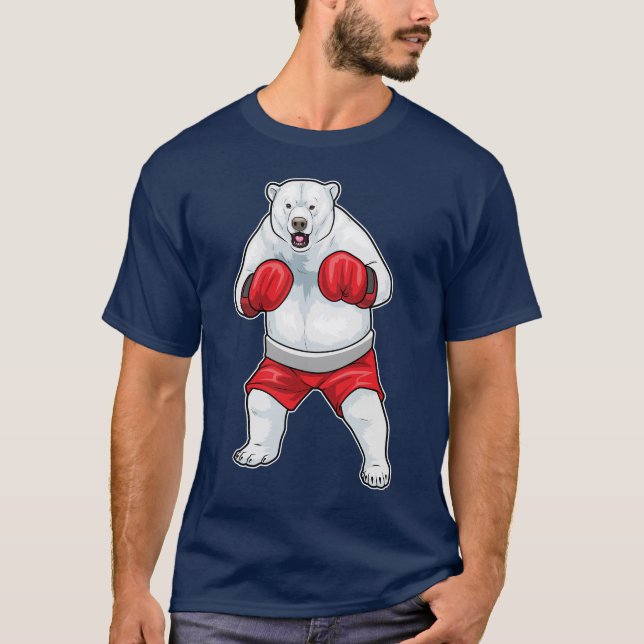 Camiseta Oso polar Boxeador Guantes de boxeo Boxeo (Anverso)
