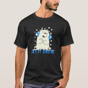 Camiseta Oso Polar Cantando Cute Let It Snow con Auriculare
