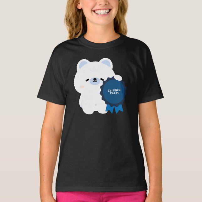 Camiseta Oso Polar Caos Certificado (Anverso)