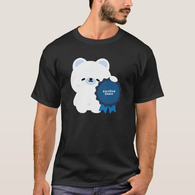 Camiseta Oso Polar Caos Certificado (Anverso)