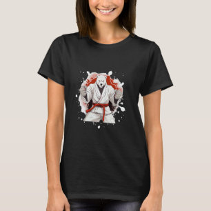 Camiseta Oso Polar Clásico Karate Animal Luchador Judo