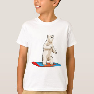 Camiseta Oso polar como snowboard con Snowboard