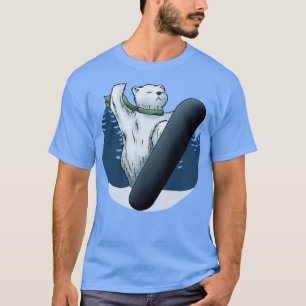 Camiseta Oso polar como snowboard con Snowboard 2