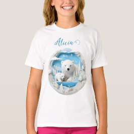 Camiseta Oso polar con el frío invierno blanco del océano á
