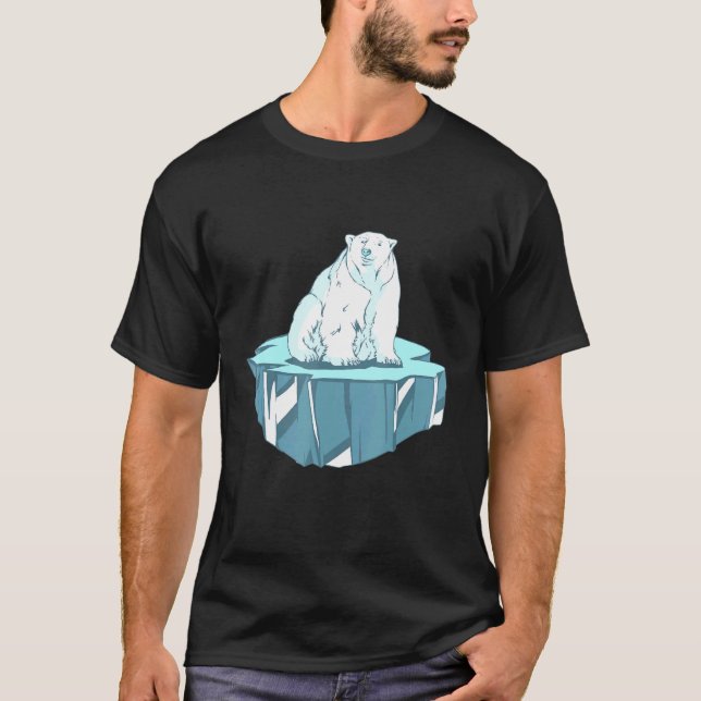 Camiseta Oso Polar Con Problemas En El Clima De Iceberg (Anverso)