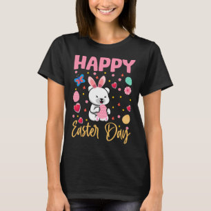 Camiseta Oso Polar Conejo Huevos Coloridos Cazando Feliz Gu