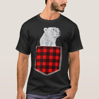 Camiseta Oso Polar Cuito Que Se Despeja Del Bolsillo