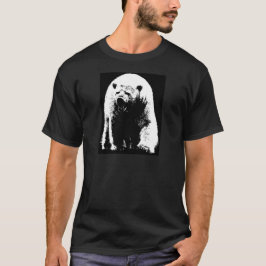 Camiseta Oso Polar de Arte Pop Blanco y Negro
