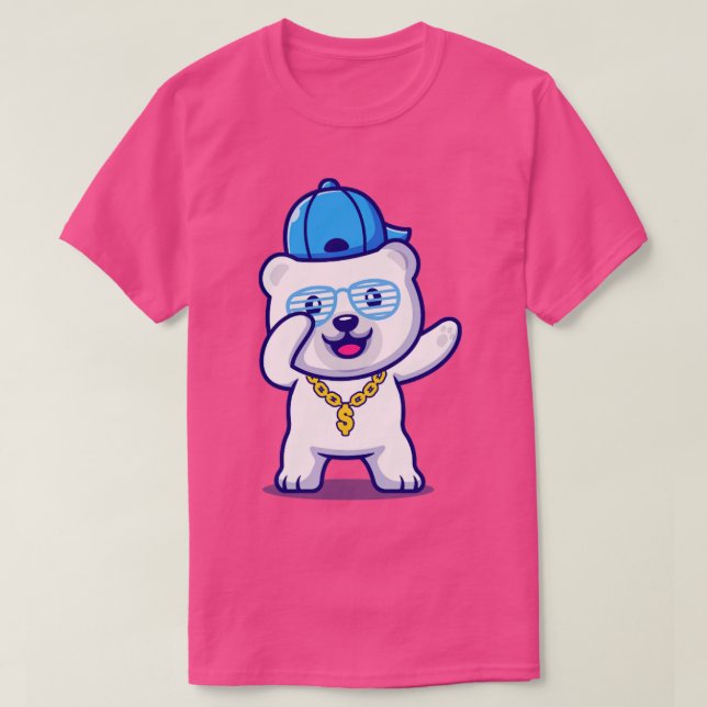 Camiseta Oso Polar De Barrido Cutáneo Con Cuello Gorra Y Ca (Diseño del anverso)