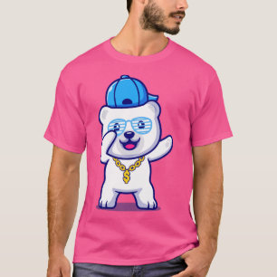 Camiseta Oso Polar De Barrido Cutáneo Con Cuello Gorra Y Ca