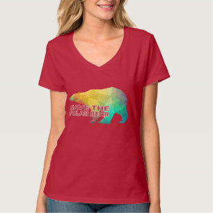 CAMISETA OSO POLAR DE COLOR MOSAICO(GUARDAR EL OSO POLAR)